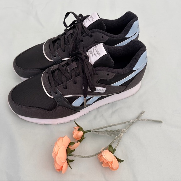 Reebok Shoes - Reebok Charcoal and Sky Blue Athletic Shoes - Size 7.5